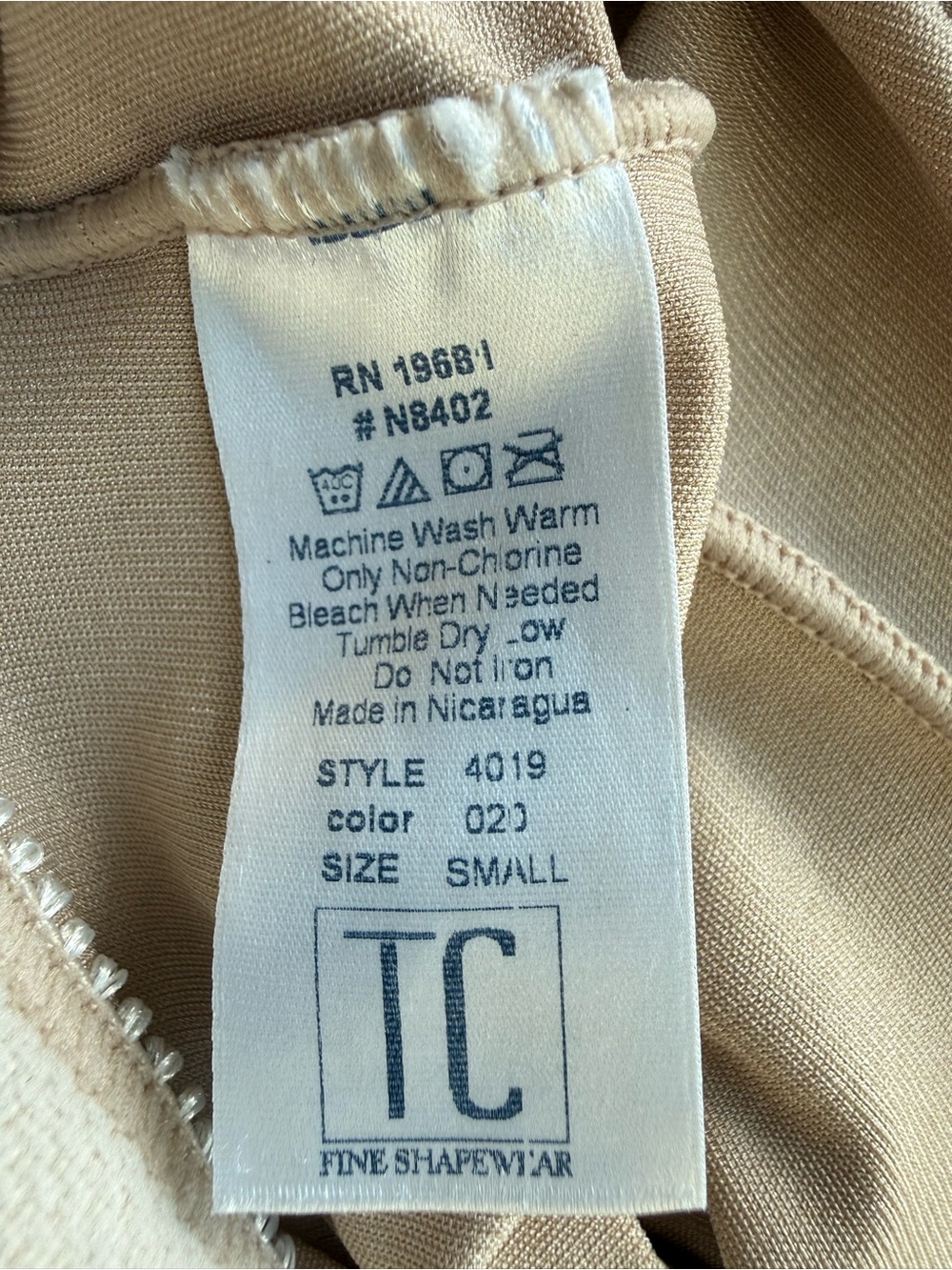 TC High-Waist Beige/Shapewear Mid-Thigh - Picture 4 of 5